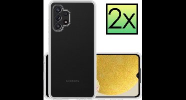 Hoesje - 2 Stuks - Geschikt voor Samsung Galaxy A13 4G - Sterk & Shockproof - Case Siliconen - Back Cover - Telefoon Hoes - Transparant