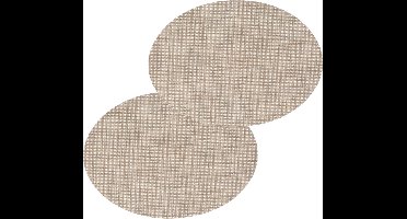 Secret De Gourmet Placemat Maoli - Set van 12x stuks - ovaal - naturel - 48 x 35 cm - kunststof - onderlegger - Tafel onderleggers