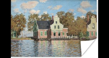 Poster Het huis bij de rivier de Zaan bij Zaandam - Schilderij van Claude Monet - 30x20 cm