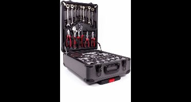 Hofftech Gereedschapstrolley op wielen - Aluminium - 186-delig - Compact en mobiel