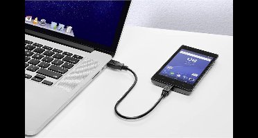 Renkforce USB-kabel USB 2.0 USB-A stekker, USB-micro-B stekker 30.00 cm Zwart Vergulde steekcontacten