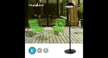 Nedis Patio Verwarmer - 1500 W - 1 Warmte Stand - Omvalpreventie - IP34 - Zwart