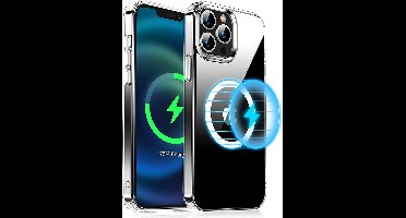 Hoesje Geschikt voor iPhone 14 Magsafe hoes - Hoesje Geschikt voor iPhone 14 hoesje Transparant Shockproof anti cover