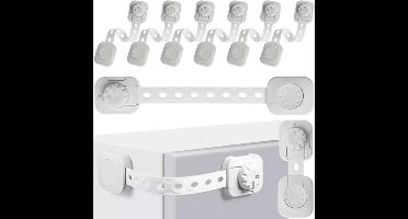 Kinderslot kastjes - Zelfklevend kinderslot - Kastsloten Op Maat - Baby veiligheid - 6 stuks - Wit