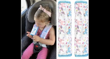 Baby / Peuter Gordelbeschermers - Eenhoorns - 2 beschermers - Gordelhoes - Gordelkussen - Unicorns