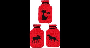 Warmwaterkruik met gebreiden hoes 2L