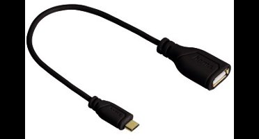 Hama-Micro-USB-OTG-adapterkabel-verguld-zwart-0-15-m