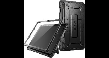 Supcase Unicorn Beetle Pro Tablethoes - Geschikt voor Samsung Galaxy Tab S9 FE - Met ingebouwde screenprotector - Kickstand - Full Body Protectie - Zwart