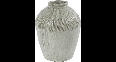 Countryfield Vaas Gayle aardew L23,5B23,5H30,5CM witgroen