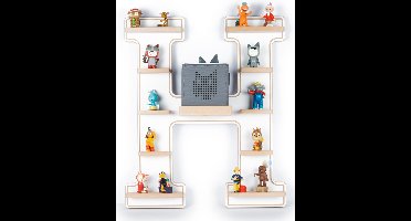 BOARTI Houten letter H kinderplankje Toniebox figuren wandplank Tonies muziekdoosje Houten letter H kinderplankje Toniebox figuren wandplank Tonies muziekdoosje