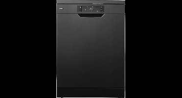 Inventum VVW6060AB energiezuinige vaatwasser - 14 couverts - Verstelbare bovenkorf - Besteklade-Bestekmand - Stil: 42 dB - 9 programma’s - Deur opent automatisch - Startuitstel - Energielabel A - Vrijstaand - Matzwart