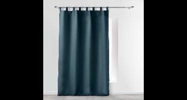 Gordijnen - Kant en klaar - Met ophanglus 140x260cm uni polyester Navy Blauw