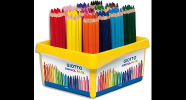 Giotto Mega kleurpotloden, schoolpack met 108 stuks in geassorteerde kleuren