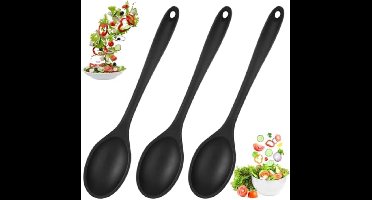 Siliconen Kooklepels Set - 3 Stuks - Anti-aanbak - 27 cm - Keuken Roerlepel