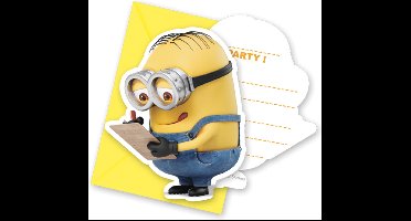 Minions Uitnodigingen 6 stuks