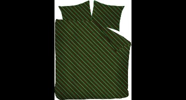 vtwonen Diagonal dekbedovertrek - Eenpersoons - 140x200/220 - Groen