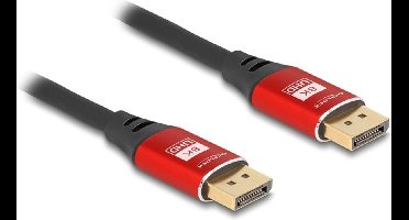 Delock DisplayPort Cable 8K 60 Hz 2 m red metal