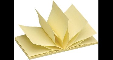 Memoblok Quantore Z-Note 76x76mm geel | 6 stuks