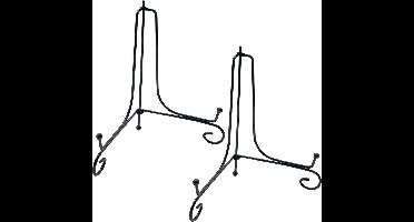 Purepeak Bordenstandaard voor Sierborden Set - 2 Stuks - Bordenhouder Geschikt voor Borden tot 27 cm Hoog - Bordenrek - Zwart