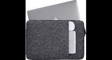Hoes Geschikt voor MacBook Pro 14 Inch (2021-2024) Hoes hoes Sleeve Spatwater proof Donker Grijs - Mabook Pro 14 hoes met handvat & ruimte voor accessoires - Hoes Geschikt voor Macbook M4 2024 hoes - Hoes Geschikt voor Macbook Pro 14 M3 case