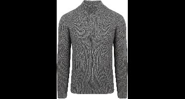 Suitable Mou Half Zip Trui Antraciet - Maat XL - Heren - Quarter zip - Schipperstrui met rits - Volwassen mannen