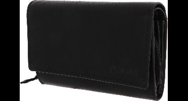 Mustang® Udine leren portemonnee zwart 15,5x4,5x10,5cm