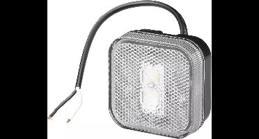 ProPlus LED markeringslamp - vierkant - waterdicht - 65 x 65 mm - wit - 12/24V