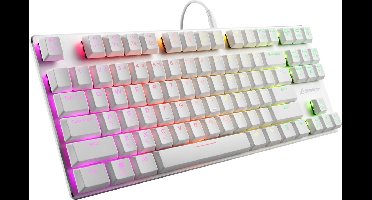 Sharkoon PureWriter TKL RGB Red toetsenbord USB QWERTY Amerikaans Engels Wit