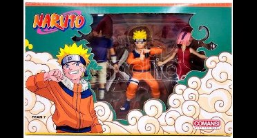Naruto - Giftbox met 3 Speelfiguurtjes - 9 cm - kunststof - Comansi