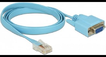 Delock 63341 VGA / RJ45 Adapter [1x D-sub bus 9-polig - 1x RJ45-stekker] Blauw 1.00 m