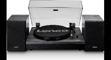 Lenco Platenspeler met Bluetooth - Twee externe Speakers - Auto-stop - LS-300BK - Zwart