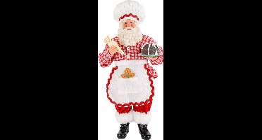 Kerstman - cookie - rood/wit - H28cm