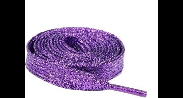 New Age Devi - 1 paar paarse lange glitterveters - 110cm