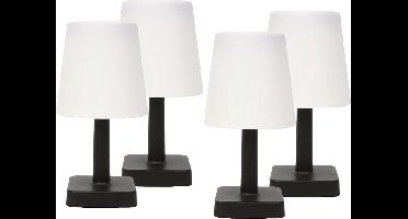 Benson Solar tafellamp LED - 4x - wit - 23 cm - IP44 - buiten - waterdicht tuinverlichting