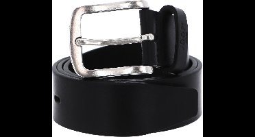 JOOP! Leren Riem Jeans Belt 4,0 CM W115 Black-Silver Zwart