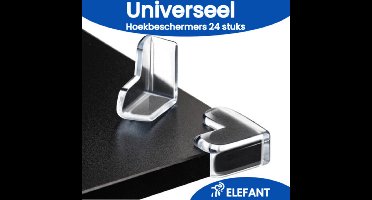 ELEFANT EdgeGuard - Hoekbeschermers Baby en kind - BPA-Vrije transparante Tafelhoekbescherming - Hoekbeschermers Tafel - Kinderveiligheid - 24 stuks