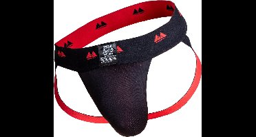 MM Sports The Original Jockstrap 2 inch Reversible Black/Red - MAAT M - Heren Ondergoed - Jockstrap voor Man - Mannen Jock