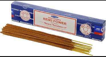 Satya Nag Champa wierrook stokjes Reiki Power geur - 15x - Lichaam in balans - Meditatie - staafjes van 21 cm