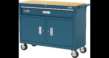 117 cm Professionele Verrijdbare Gereedschapswagen / Werkbank Blauw