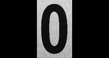 Seilflechter Deurbordje - Aluminium - Nummer "0" - 100 x 60 mm - Zilver