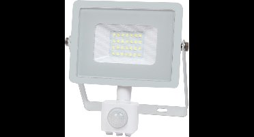 V-TAC VT-20-S-W LED Draaibare Schijnwerper - Samsung - PIR Sensor - IP65 Waterdicht - Wit - 20W - 1600 Lumen - 4000K