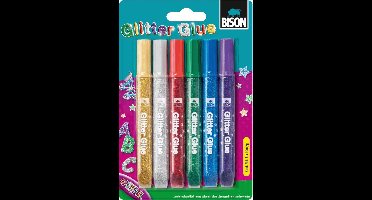 Bison Glitterlijm - 6 tubes
