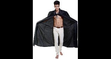 Witbaard Verkleedcape 142 Cm Satijn Zwart One-size