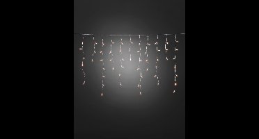 Konstsmide 2742 - Snoerverlichting - 200 lamps LED pizello iciclesnoer transp kabel - 507 cm - 24V - voor buiten - warmwit