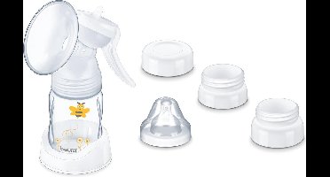 Beurer BY 15 Borstkolf - Handkolf - Vacuüm – Incl. adapter voor Avent en NUK babyfles – Incl. BPA-vrije fles/fleshouder/speen – Siliconenkussen - 2 Standen - 3 Jaar garantie
