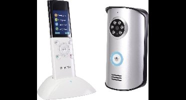 Sygonix SY-3396994 Complete set voor Video-deurintercom Radiografisch Zilver, Wit, Zwart