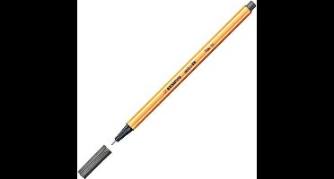 STABILO point 88 - Fineliner 0,4 mm - Donkergrijs - per stuk