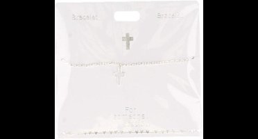 Depesche armband kruis silver plated voor kinderen - vriendschapsarmband.