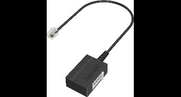 Hama Telefoon (analoog) Aansluitkabel [1x RJ11-stekker 6p4c - 1x Telefoonkoppeling Duitsland (TAE-F)] 0.2 m Zwart