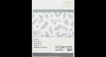 Briljant Baby - Ledikantlaken - Botanical Organic - Grijs - 100 x 150 cm - 100% organisch katoen